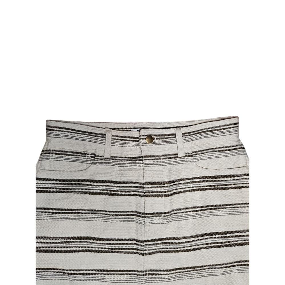 Madewell Mini Skirt in Striped Tweed Cotton Women's Size 6 - Picture 3 of 9
